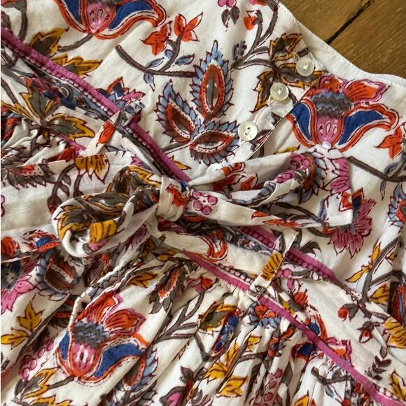 Anokhi Koki Girls Floral Print Cotton Sundress Size 6-7 - Picture 4 of 6